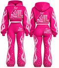 Inferno Rhinestone Hoodie & Flare Legging Set
